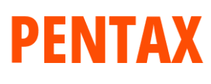 a close up of a logo Pentax
