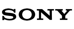 a black and white logo Sony