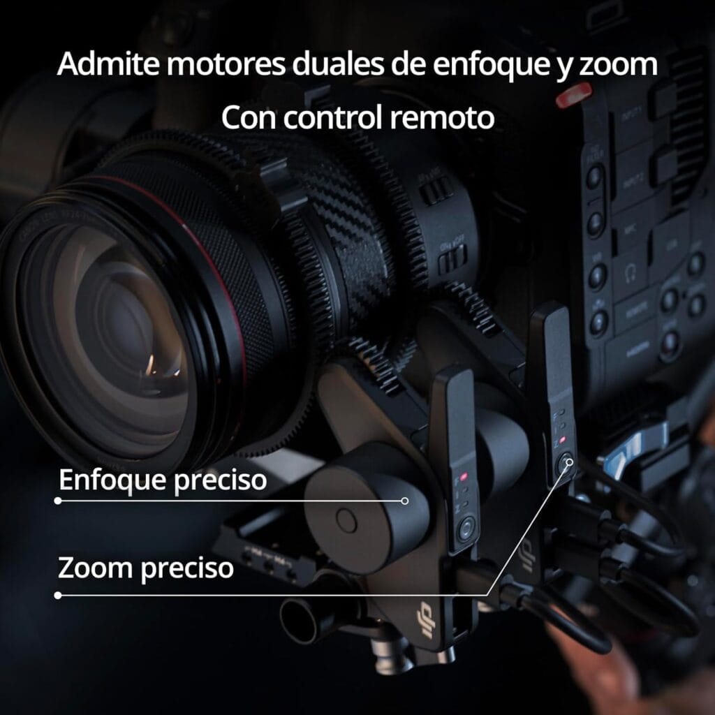 Gimbal DJI RS 4 Pro motores de enfoque y zoom