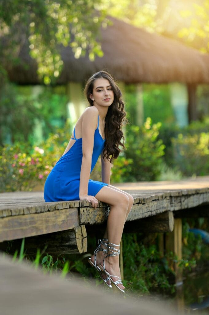 Foto de chica en la naturaleza tomada con la Cámara Nikon Z6 II